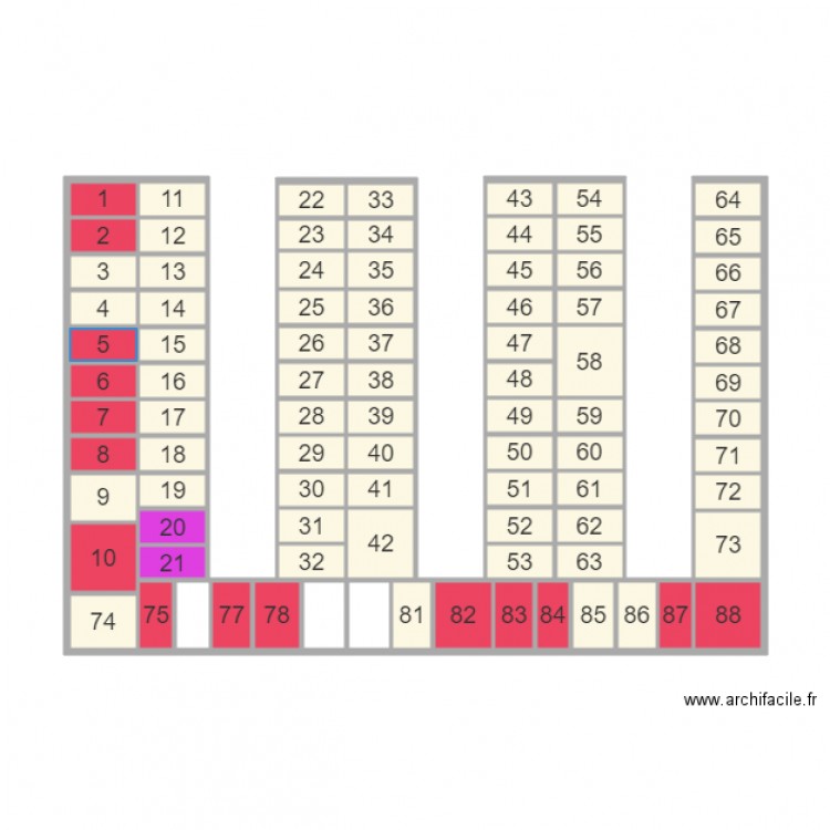 CARRE V. Plan de 0 pièce et 0 m2