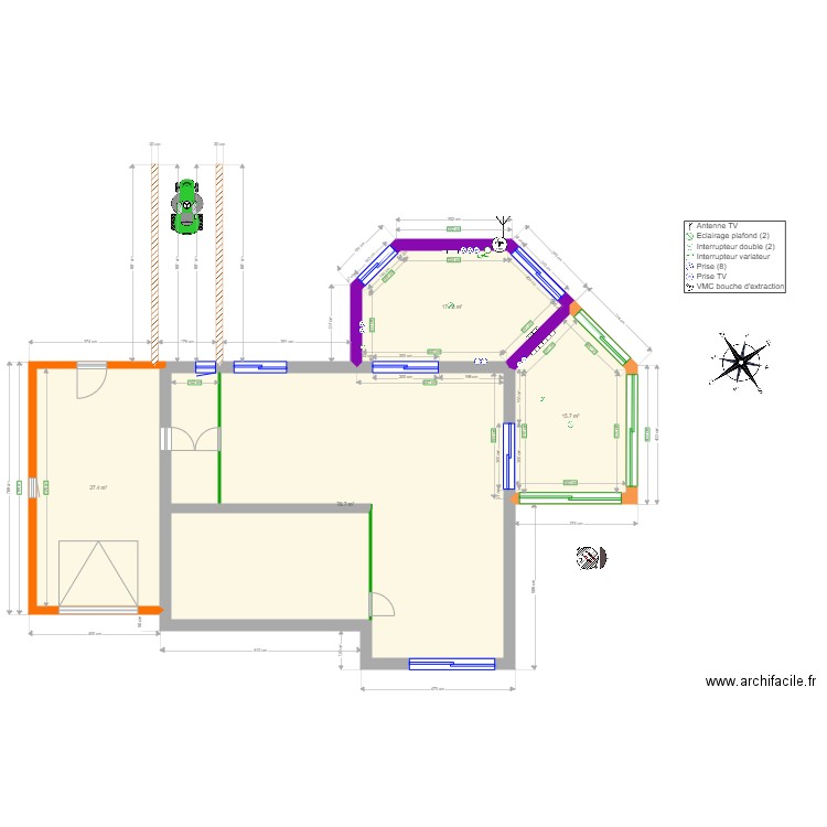 Projet Extension Les Alluets 2. Plan de 0 pièce et 0 m2