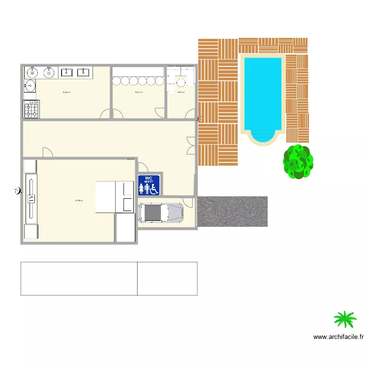 fins. Plan de 5  et 188 m²