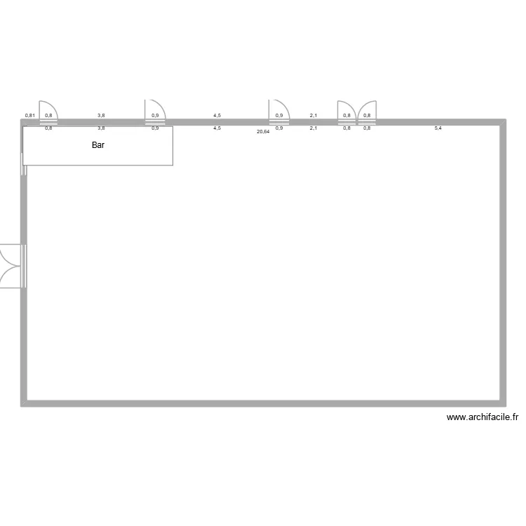 salle f&ecirc;tes. Plan de 1  et 248 m²