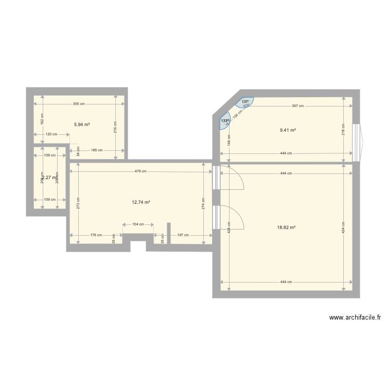 cible. Plan de 0 pièce et 0 m2