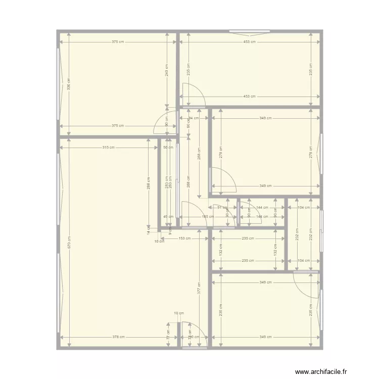 appartement gateau. Plan de 