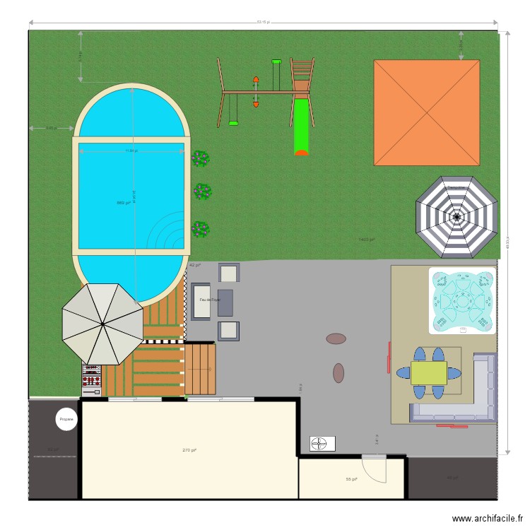 la cour13. Plan de 0 pièce et 0 m2