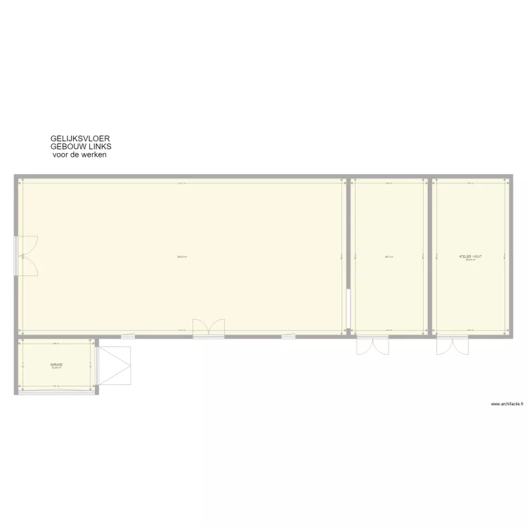 2DE GEBOUW ZWARTEBEEKDREEF voor de werken. Plan de 