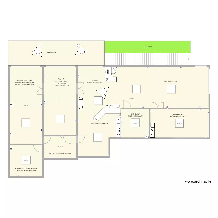 PROJET LOCAUX MOLIERE (pauline). Plan de 