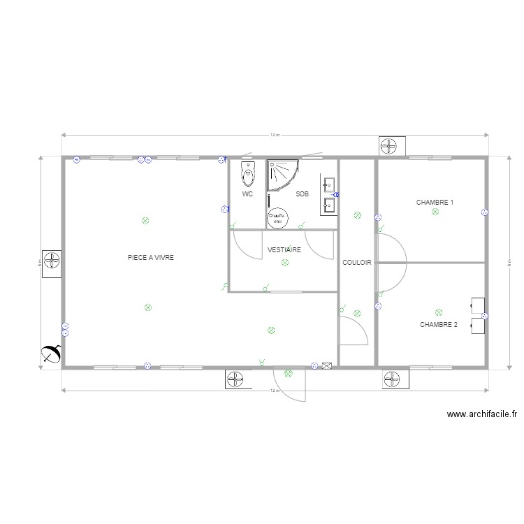 LOCAUX ANTIFER  IMPLANTATION ELEC. Plan de 0 pièce et 0 m2