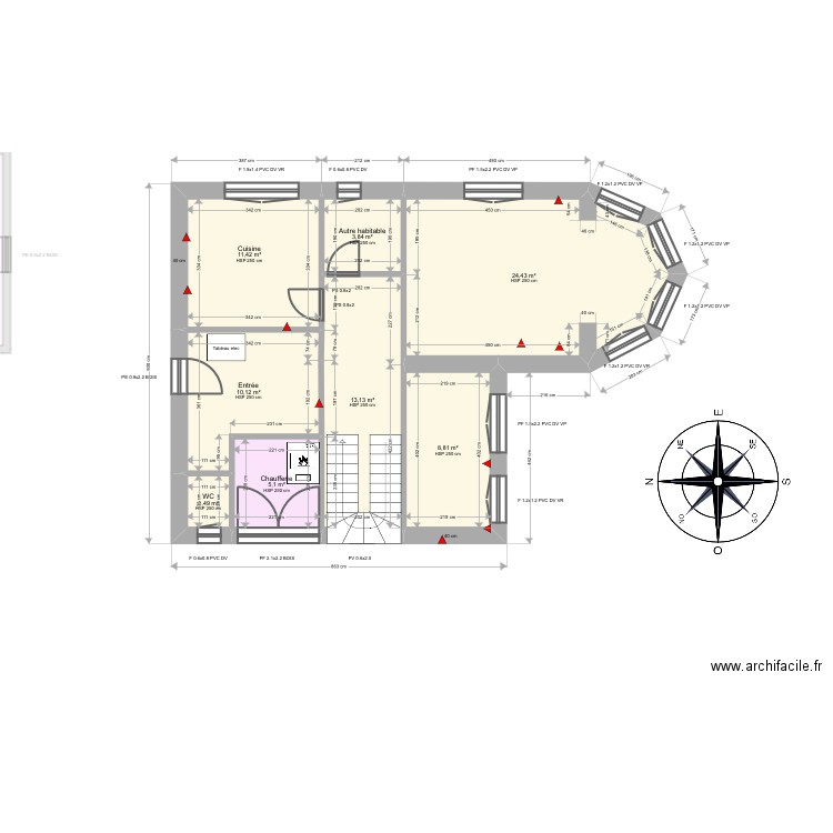 Joff. Plan de 18 pièces et 221 m2