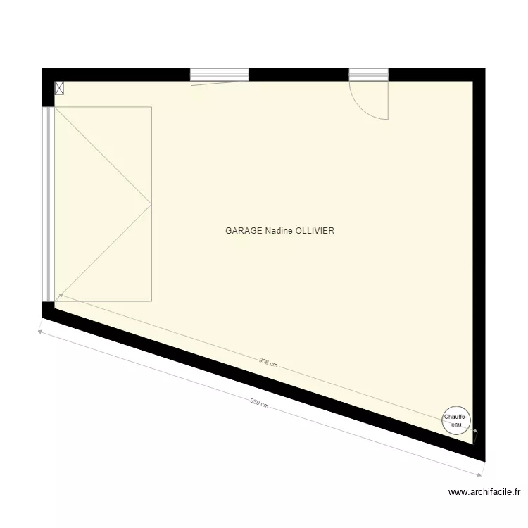 garage Nadine OLLIVIER. Plan de 