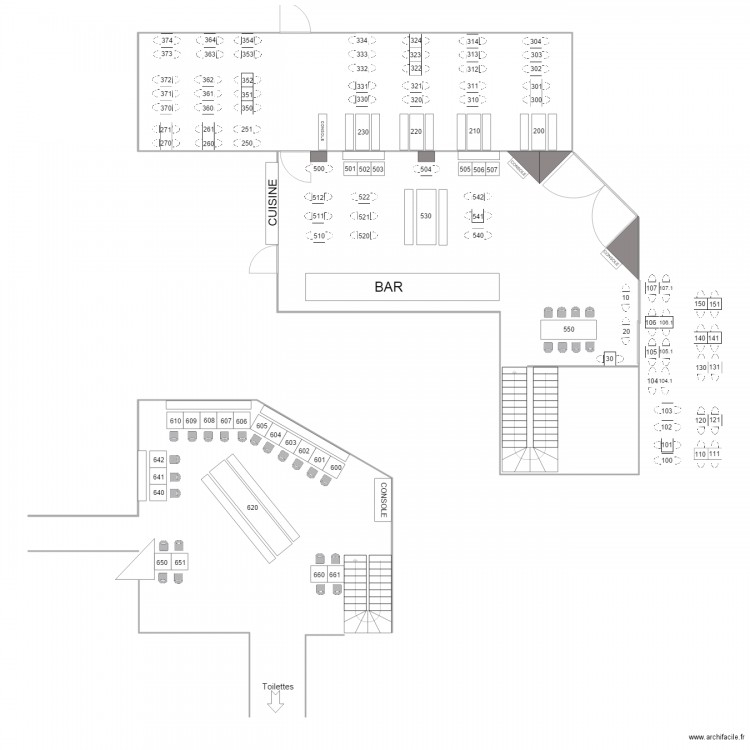 Plan de Table Hanoi Ca Phe. Plan de 0 pièce et 0 m2