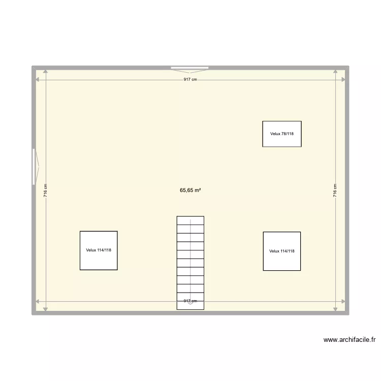 Velux Combles pour mairie. Plan de 