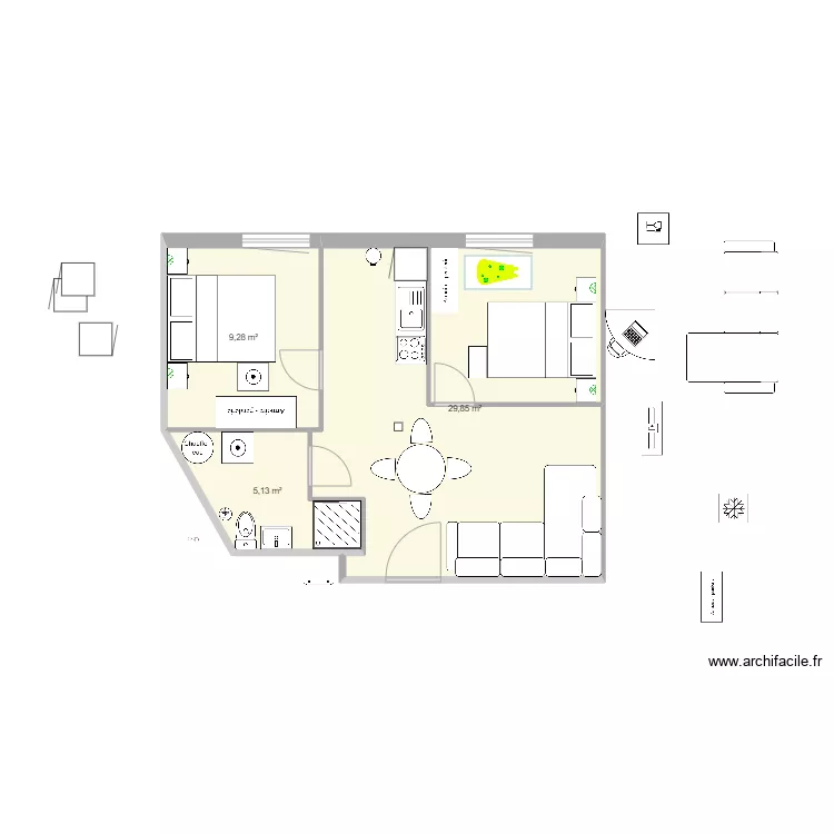 Andolsheim 2e 40m&sup2; M4. Plan de 