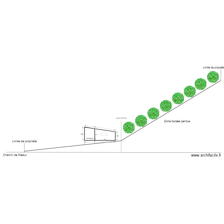 Plan de coupe. Plan de 0 pièce et 0 m2