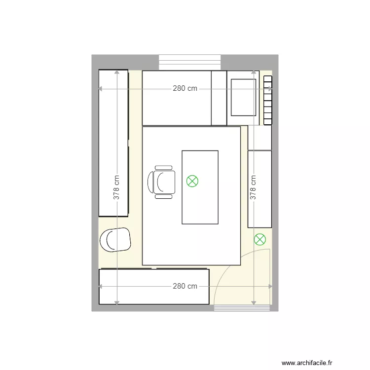 BUREAU G3 RADIATEUR. Plan de 