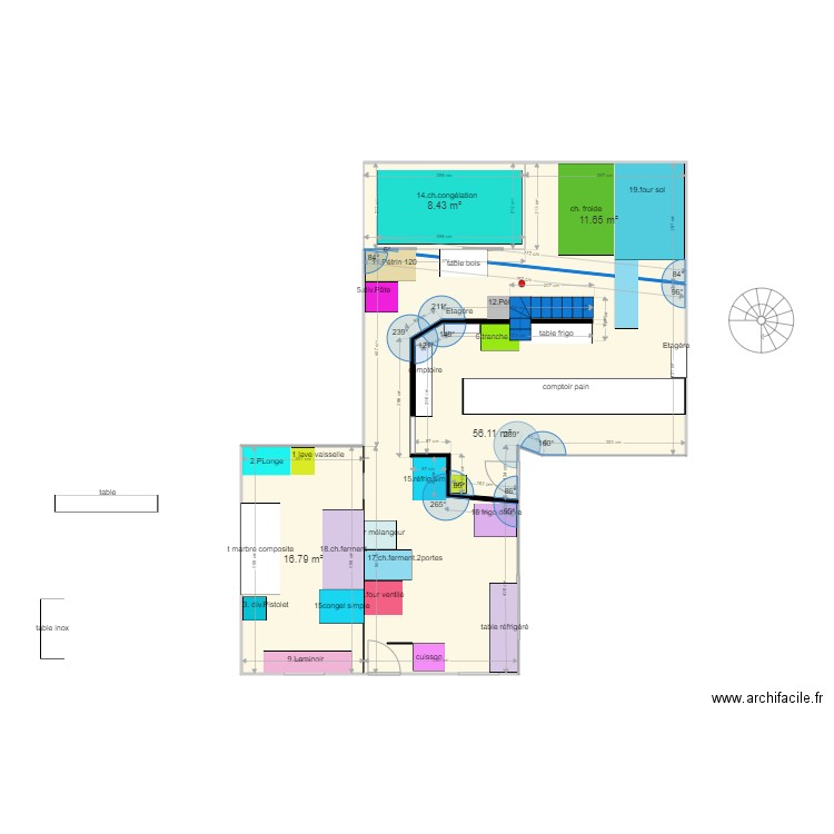 boulangerie 3. Plan de 0 pièce et 0 m2