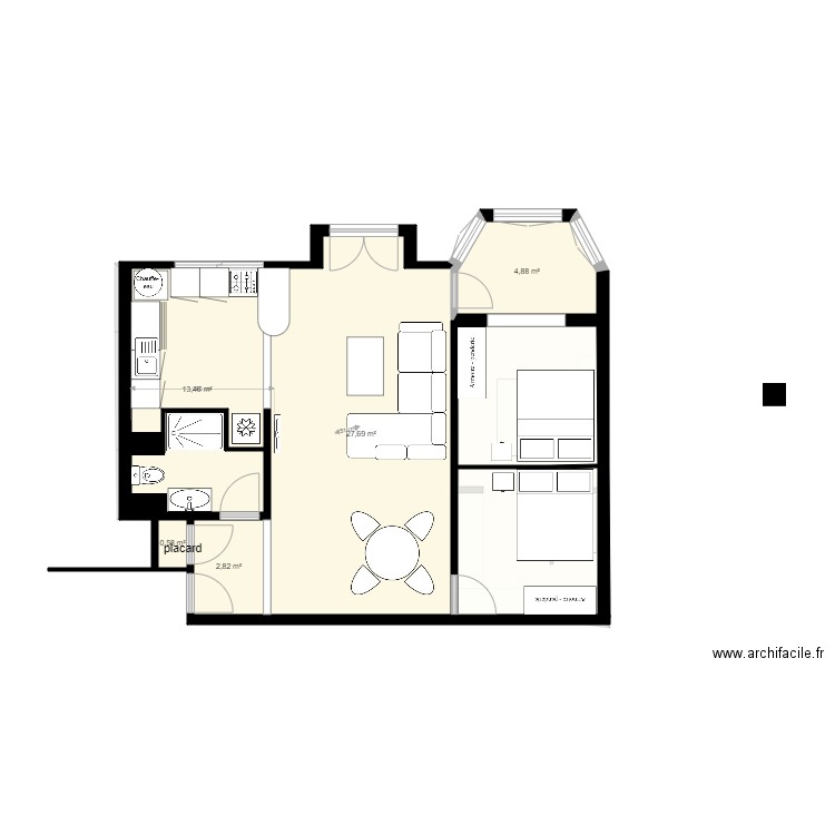 appartement 2200. Plan de 0 pièce et 0 m2