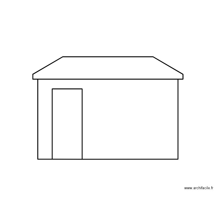 Cabanon Mini Garage. Plan de 2 pièces et 10 m2