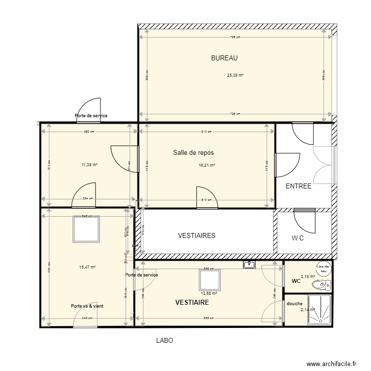 Boucherie Flers 6. Plan de 7 pièces et 86 m2