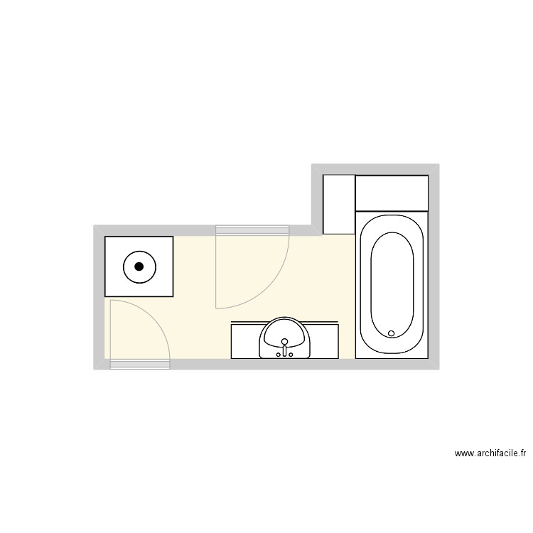 Bousaidi_avant. Plan de 1 pièce et 5 m2