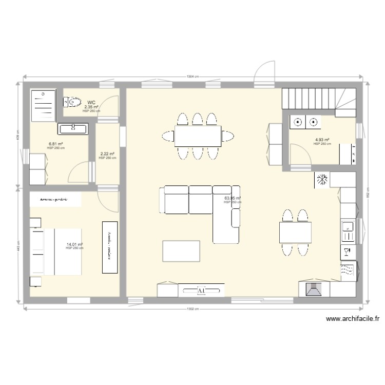 Maison RDC. Plan de 0 pièce et 0 m2