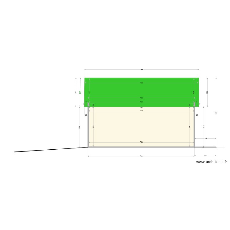 garage face est aa1. Plan de 0 pièce et 0 m2