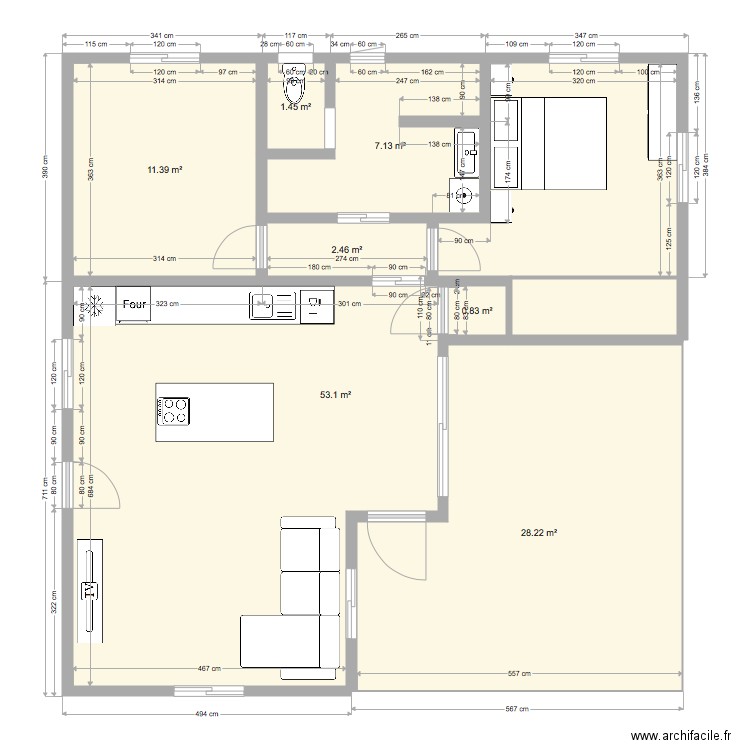 Maison Monrepos3 modifie par cindy. Plan de 0 pièce et 0 m2