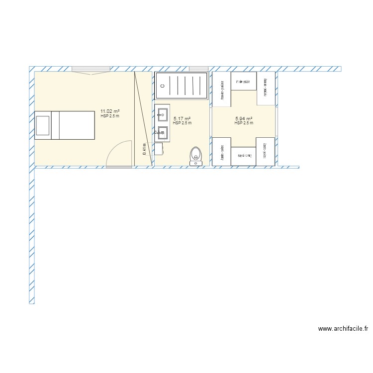 modif plan pavilla. Plan de 0 pièce et 0 m2