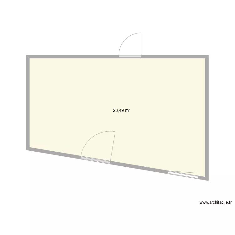 Salon titou. Plan de 