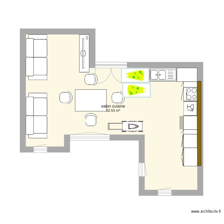 PLAN SALON. Plan de 0 pièce et 0 m2