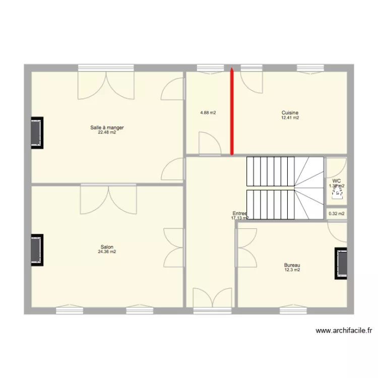 Dunois &eacute;tage 2 mesures. Plan de 