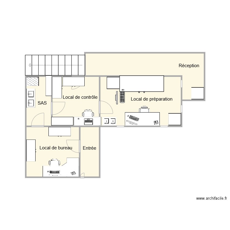 MRP après. Plan de 6 pièces et 22 m2