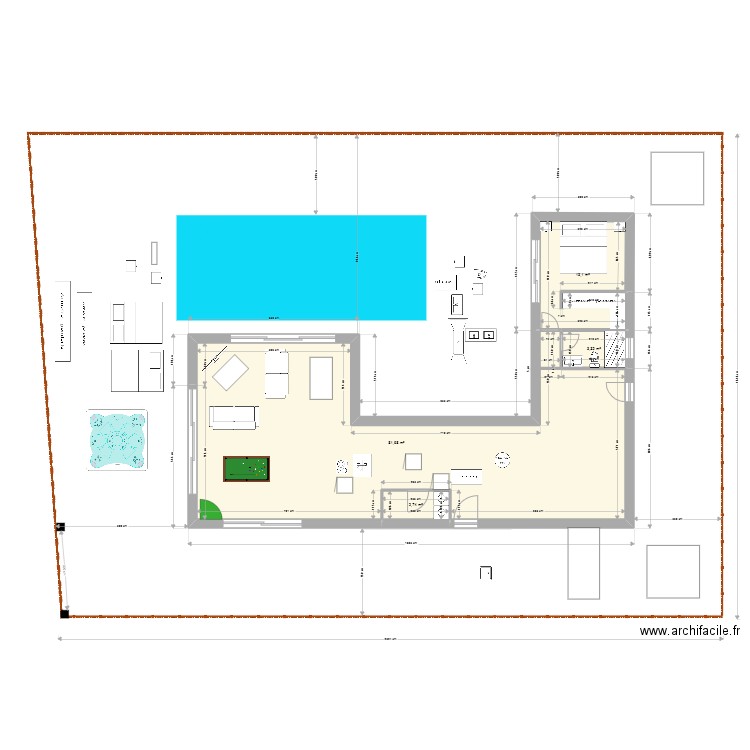 Maison Sainte Marie 2 V1 Bis. Plan de 4 pièces et 101 m2