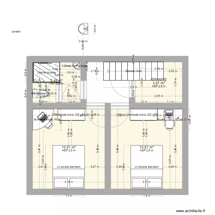 maison plan 1 etage. Plan de 