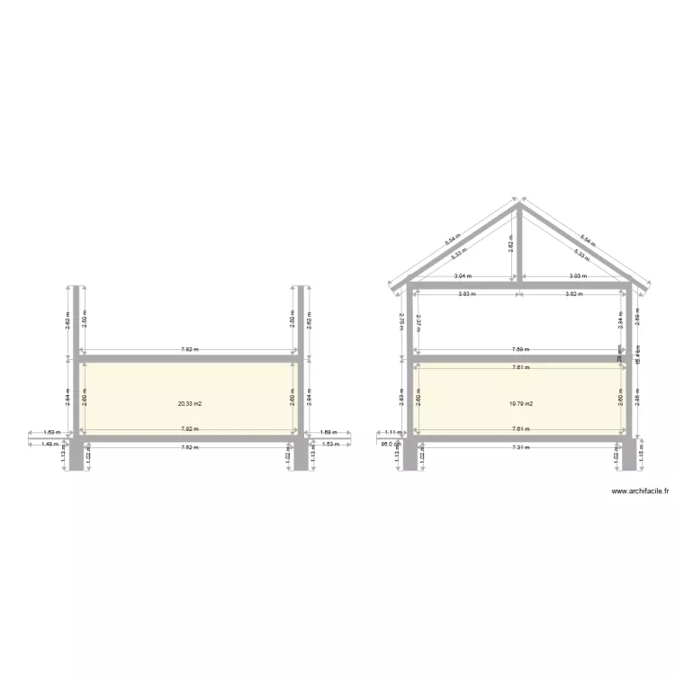 MAISON 67 coupe latérale. Plan de MAISON 67 coupe latérale. Plan de