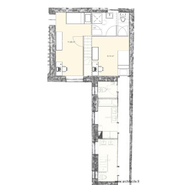 19FR 5ème fond v2. Plan de 0 pièce et 0 m2