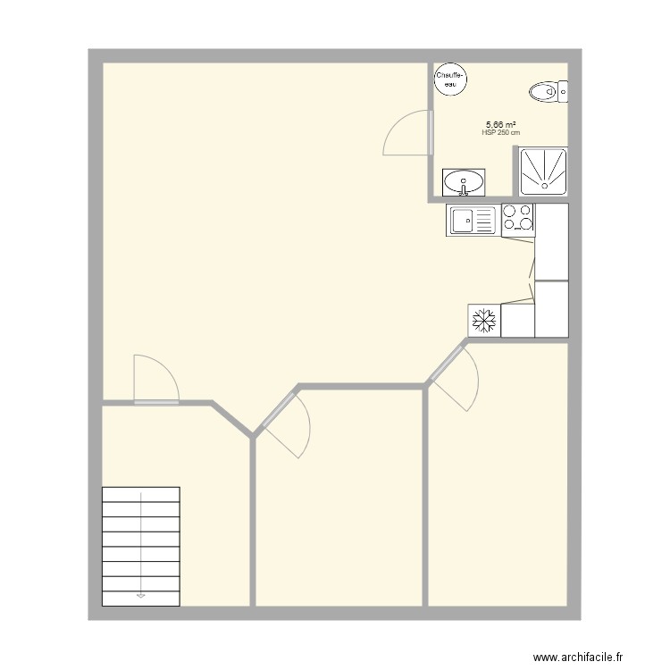 KYANEOS Bureaux 1e étage Montargis. Plan de 5 pièces et 78 m2