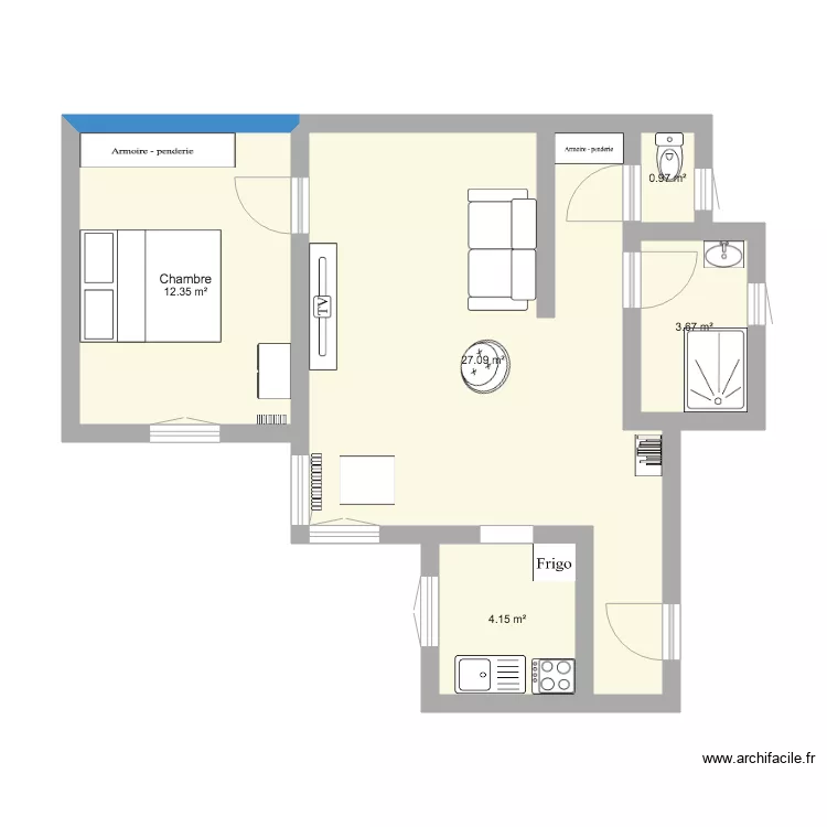 Appartement v1. Plan de 