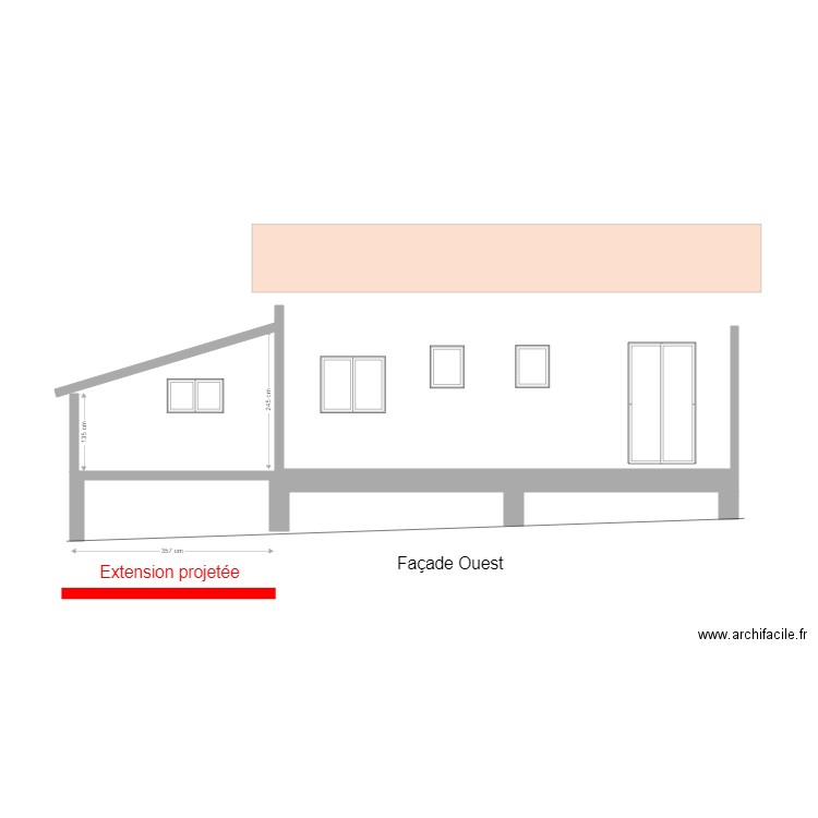 Façade ouest v6. Plan de 0 pièce et 0 m2