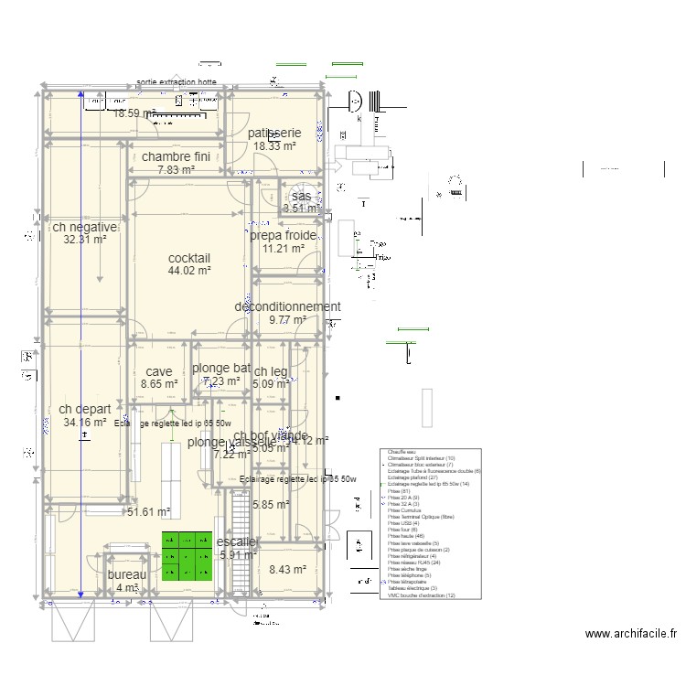 plan montussan v22. Plan de 41 pièces et 599 m2