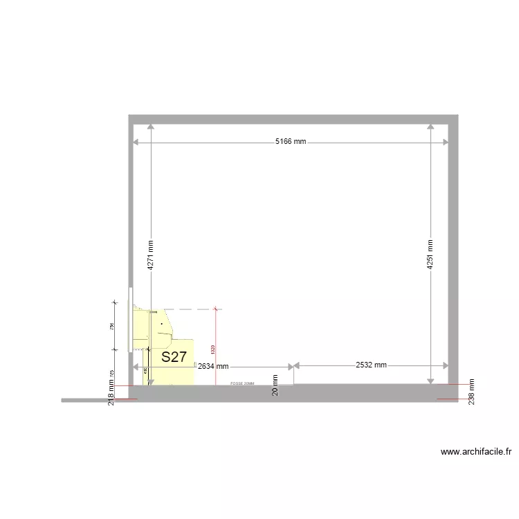 COUPE PROJET ILE ROUSSE S27. Plan de 