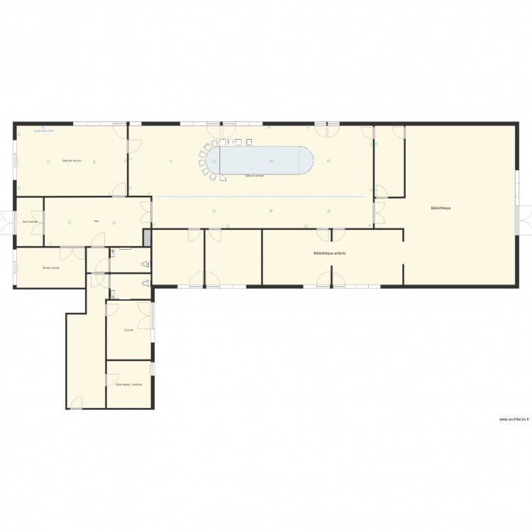 Projet salle de conseil plan électricité 1104. Plan de 0 pièce et 0 m2