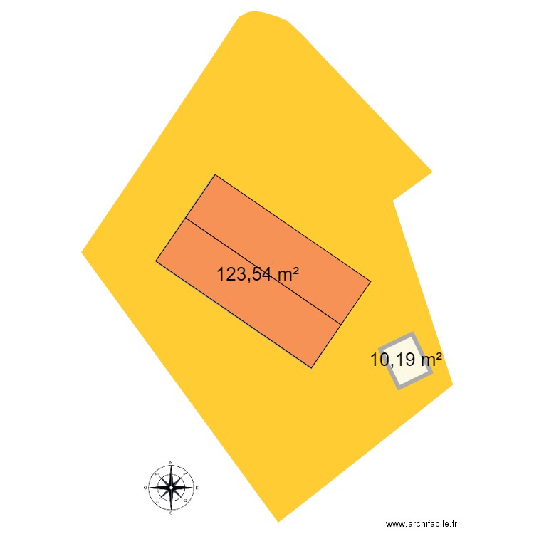 M. BELHON Plan de masse. Plan de 2 pièces et 134 m2