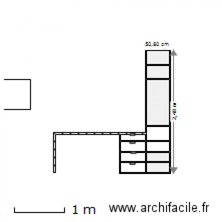 meuble bureau. Plan de 0 pièce et 0 m2