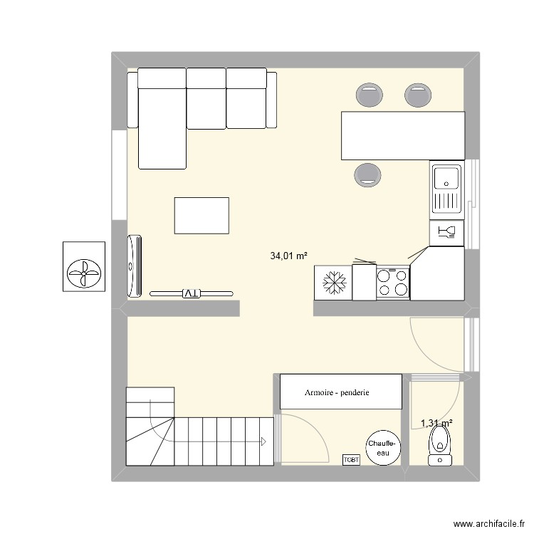 grange rdc 2 +1. Plan de 0 pièce et 0 m2