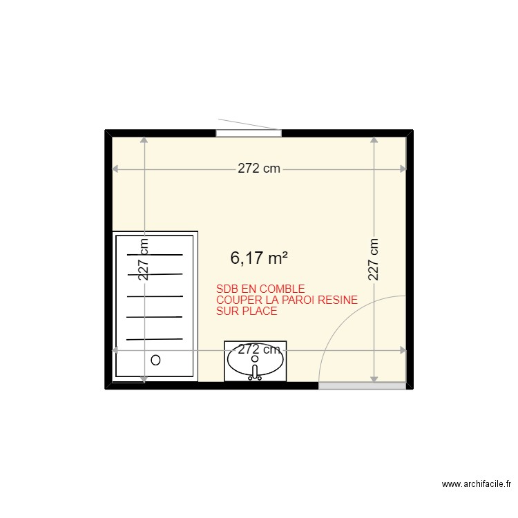 CAFFIER LEA . Plan de 1 pièce et 6 m2