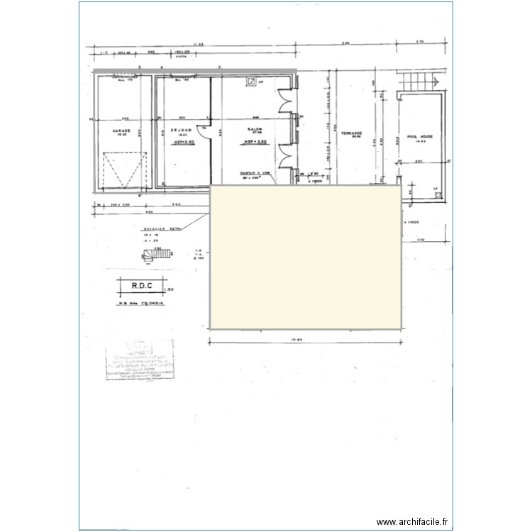 Marcy. Plan de 1 pièce et 514 m2