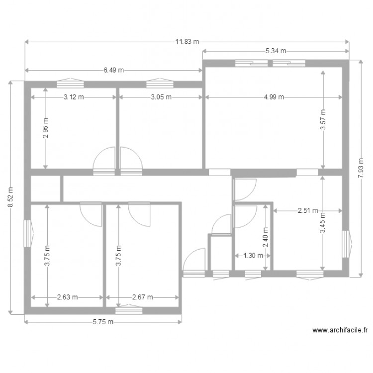 RDC. Plan de 0 pièce et 0 m2