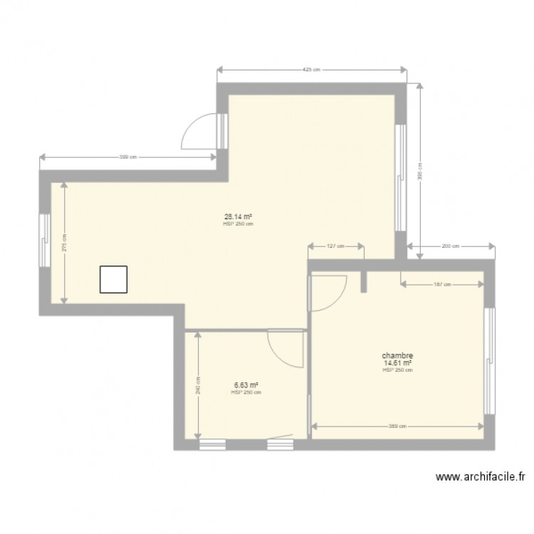 appartement f2. Plan de 0 pièce et 0 m2