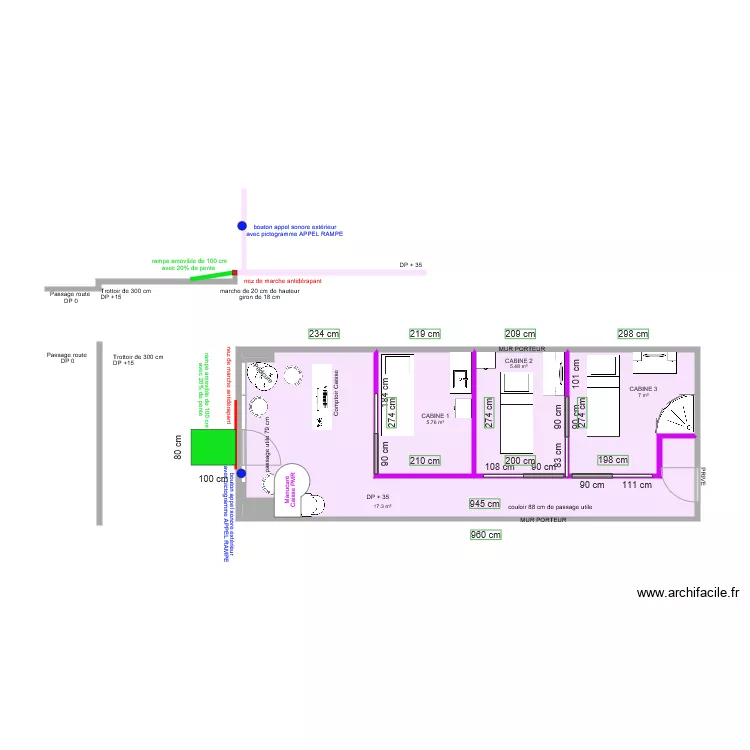 BACKSTAGE OF BEAUTY APRES TRAVAUX. Plan de BACKSTAGE OF BEAUTY APRES TRAVAUX. Plan de