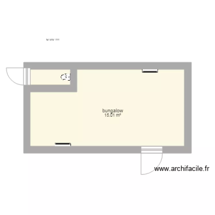 bungalow. Plan de 