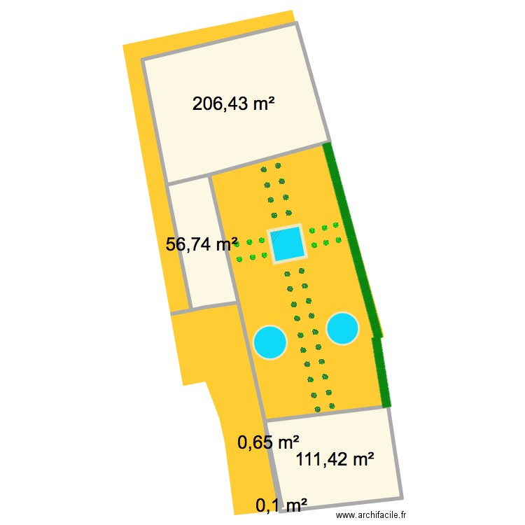 Hègot 4. Plan de 5 pièces et 375 m2